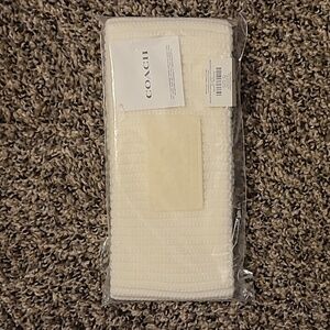 Coach Cable Knit Cream Headband Ear  Warmer